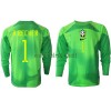 Maillot de Gardien à Manches Longues Brésil Alisson Becker 1 Extérieur Coupe du Monde 2022 Pour Homme